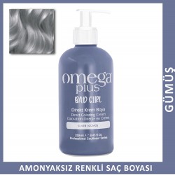 Omega Plus Bad Girl Gümüş-Silver Amonyaksız Renkli Saç Boyası 250ML